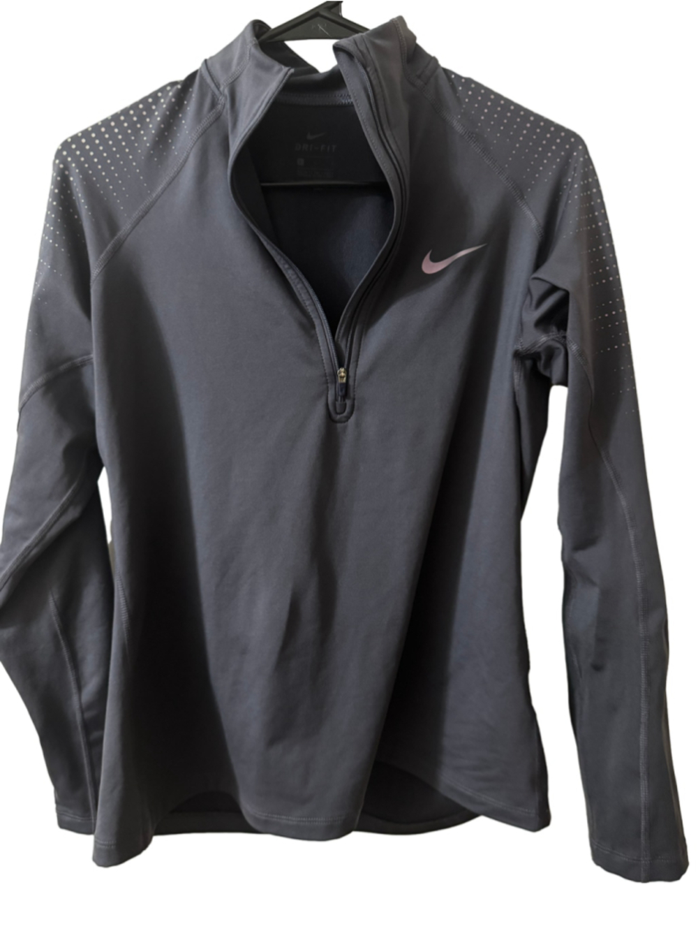 Women's Nike Dri-FIT 1/4 Zip Pullover Grey Size Large